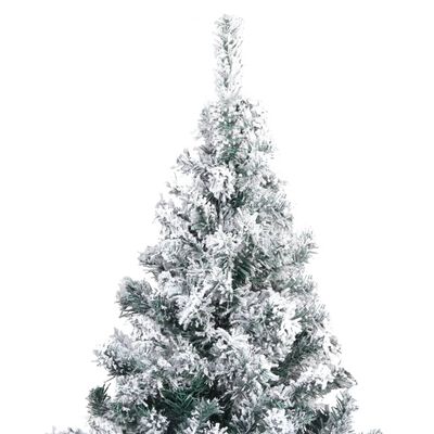 vidaXL zöld PVC műkarácsonyfa hóval 210 cm