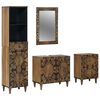 vidaXL F&uuml;rdőszoba b&uacute;tor szett 4 db Barna 62 x 33 x 58 cm