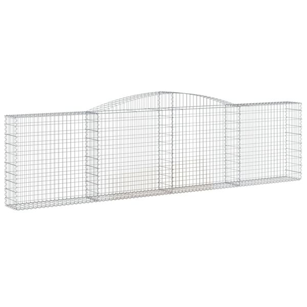 vidaXL 2 db íves horganyzott vas gabion kosár 400x30x100/120 cm