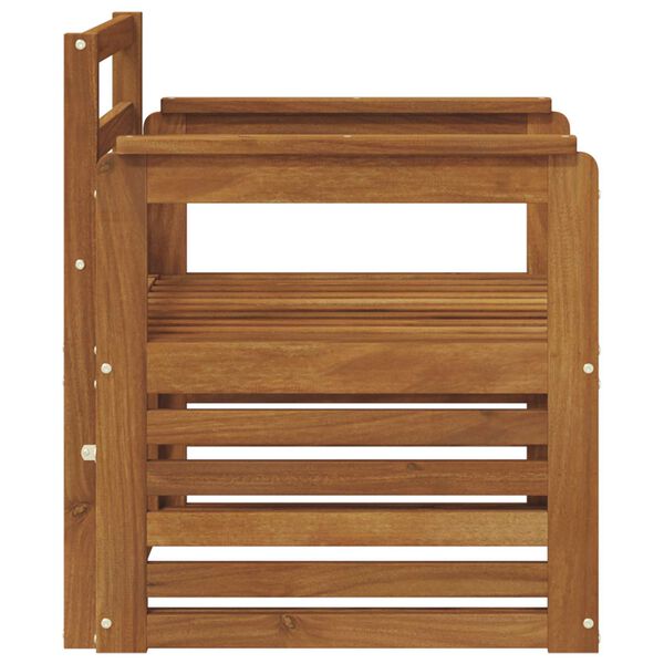 vidaXL K&uuml;lt&eacute;ri kanap&eacute; szett Term&eacute;szetes 71 x 63 x 73 cm T&ouml;m&ouml;r Ak&aacute;cfa