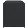 vidaXL fekete polyrattan kerti tárolóláda 283 L