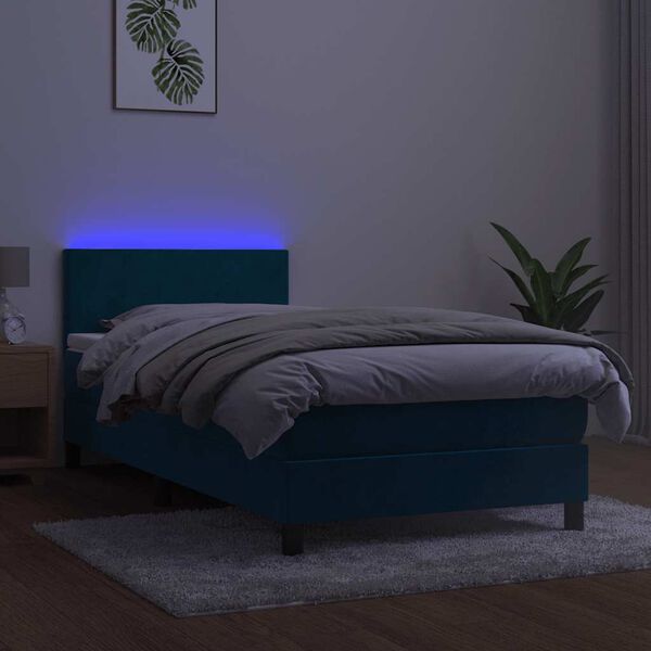 vidaXL s&ouml;t&eacute;tk&eacute;k b&aacute;rsony rug&oacute;s &eacute;s LED-es &aacute;gy matraccal 80 x 200 cm