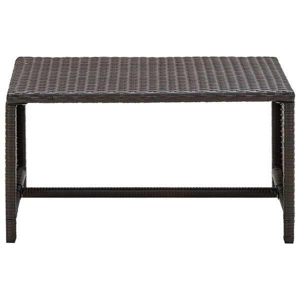 vidaXL barna polyrattan dohányzóasztal 70 x 40 x 38 cm