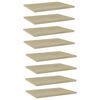 vidaXL 8 db sonoma-t&ouml;lgy sz&iacute;nű forg&aacute;cslap k&ouml;nyvespolc 40 x 30 x 1,5 cm
