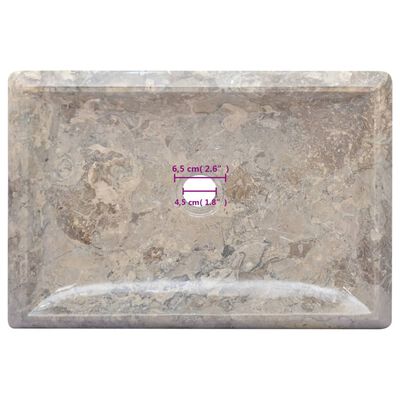 vidaXL szürke márvány mosdókagyló 50 x 35 x 10 cm