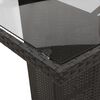 vidaXL 9 r&eacute;szes fekete polyrattan kerti &eacute;tkezőgarnit&uacute;ra p&aacute;rn&aacute;kkal