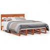 vidaXL viaszbarna t&ouml;m&ouml;r fenyőfa &aacute;gy matrac n&eacute;lk&uuml;l 120 x 190 cm