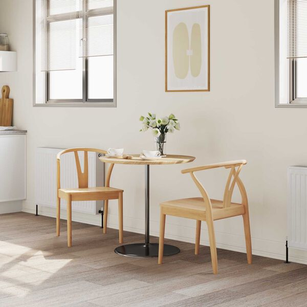 vidaXL &Eacute;tkezősz&eacute;k 2 pcs Term&eacute;szetes T&ouml;m&ouml;r Gumi Fa