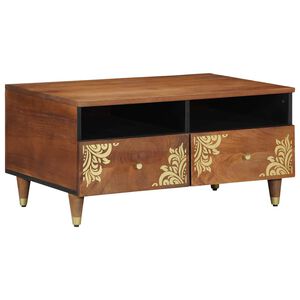 vidaXL Doh&aacute;nyz&oacute;asztal fi&oacute;kkal M&eacute;z barna 80 x 54 x 40 cm T&ouml;m&ouml;r Mang&oacute;f&aacute;t