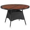 vidaXL polyrattan &eacute;s t&ouml;m&ouml;r ak&aacute;cfa kerti asztal 115 x 74 cm