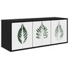 vidaXL Fals&iacute;that&oacute; TV Szekr&eacute;ny HANAU 102 x 33 x 40 cm Fekete T&ouml;lgy