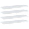vidaXL 4 db magasf&eacute;nyű feh&eacute;r szerelt fa k&ouml;nyvespolc 60 x 20 x 1,5 cm