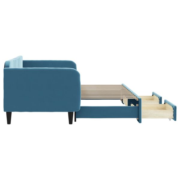 vidaXL k&eacute;k kih&uacute;zhat&oacute; b&aacute;rsony heverő fi&oacute;kkal 90 x 200 cm