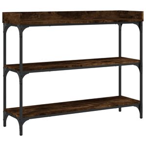 vidaXL sonoma t&ouml;lgy sz&iacute;nű t&aacute;lal&oacute;asztal polcokkal 100 x 30 x 80 cm