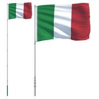 vidaXL olasz alumínium zászló és rúd 5,55 m