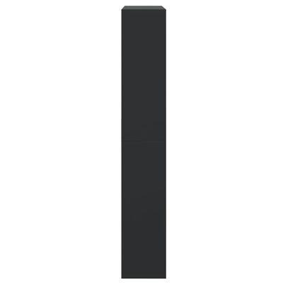 vidaXL fekete szerelt fa cipőszekrény 80 x 21 x 125,5 cm