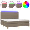 vidaXL t&oacute;psz&iacute;nű sz&ouml;vet rug&oacute;s &eacute;s LED-es &aacute;gy matraccal 200 x 200 cm