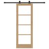 vidaXL Csúszó ajtó ORKDAL Természetes és fekete 73,5 x 198,5 cm