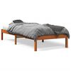 vidaXL viaszbarna t&ouml;m&ouml;r fenyőfa &aacute;gy matrac n&eacute;lk&uuml;l 90 x 190 cm