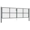 vidaXL sz&uuml;rke horganyzott ac&eacute;l h&aacute;l&oacute;s kerti kapu 400 x 125 cm