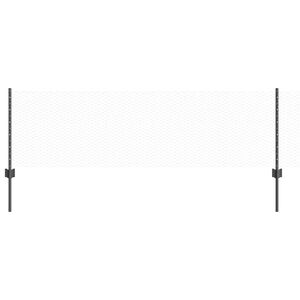 vidaXL Hatsz&ouml;gletű ker&iacute;t&eacute;s oszlopokkal 50 x 0,6 m PVC-bevonatos ac&eacute;l