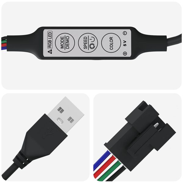 vidaXL LED szalag 4 pcs Fekete &eacute;s &Aacute;tl&aacute;tsz&oacute; 250 x 0,8 x 0,3 cm