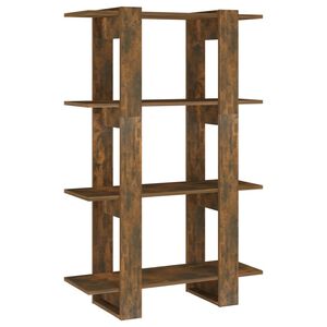 vidaXL f&uuml;st&ouml;s t&ouml;lgy sz&iacute;nű t&eacute;relv&aacute;laszt&oacute; k&ouml;nyvszekr&eacute;ny 80x30x123,5 cm