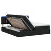 vidaXL LED t&aacute;rol&oacute;s &aacute;gy matraccal Fekete 200 x 200 cm Sz&ouml;vet