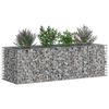 vidaXL Gabion emelt &aacute;gy Ez&uuml;st 180 x 60 x 55 cm Horganyzott ac&eacute;l