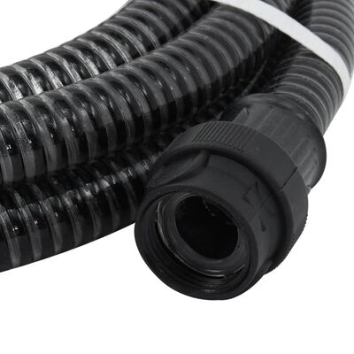 vidaXL fekete PVC szívótömlő PVC csatlakozókkal 1" 4 m