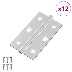 vidaXL Zsan&eacute;r Egysz&iacute;nű 12 pcs Ez&uuml;st 58 x 35 x 1 mm Ac&eacute;l