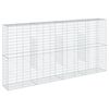 vidaXL horganyzott vas gabion kos&aacute;r fed&eacute;llel 400 x 50 x 200 cm