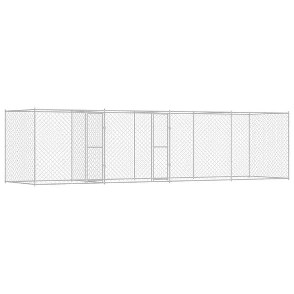 vidaXL Kutyaketrec Ez&uuml;st 800 x 200 x 200 cm Horganyzott ac&eacute;l