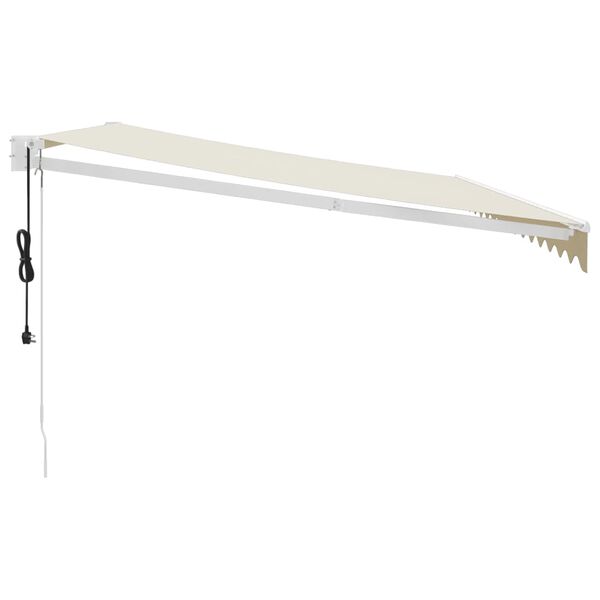 vidaXL krémszínű automata behúzható napellenző 4 x 3 m