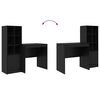 vidaXL Asztal fi&oacute;kkal 2 pcs Fekete t&ouml;lgy