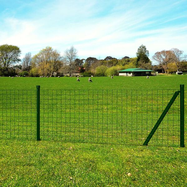 vidaXL Euro Fence zöld acélkerítés 25 x 1,2 m