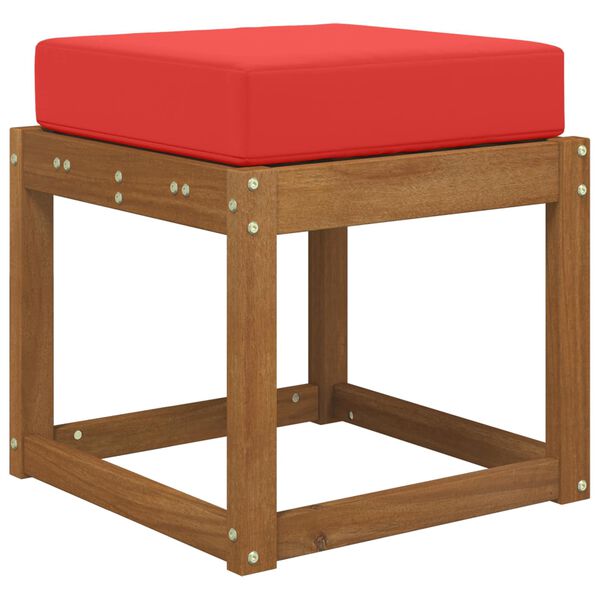 vidaXL K&uuml;lt&eacute;ri &uuml;lőp&aacute;rna Piros 40 x 40 x 8 cm 100% poli&eacute;szter