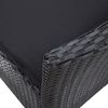 vidaXL 5-részes fekete kültéri polyrattan étkezőgarnitúra