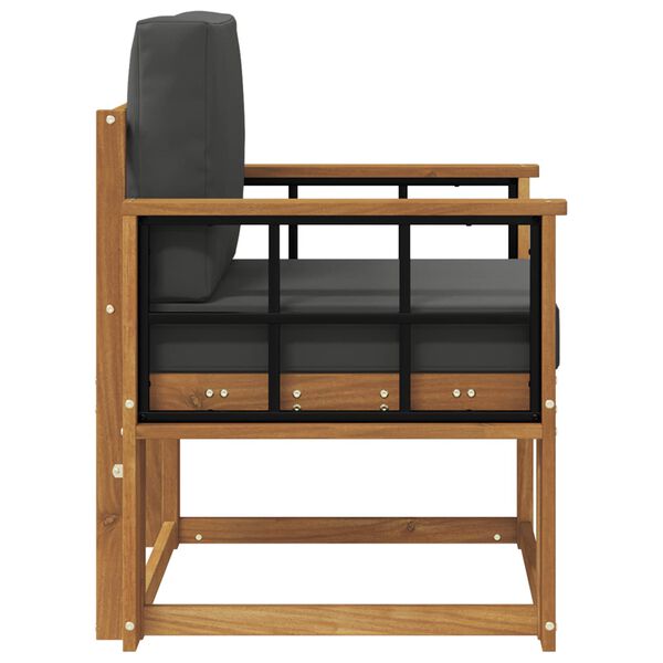 vidaXL K&uuml;lt&eacute;ri kanap&eacute; T&ouml;m&ouml;r ak&aacute;cfa &eacute;s poli&eacute;szter Term&eacute;szetes