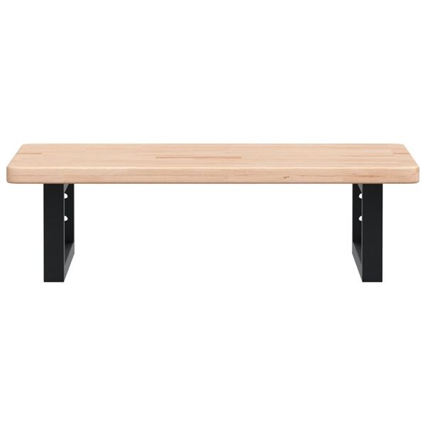 vidaXL acél és tömör tölgyfa falra szerelhető mosdópolc