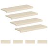 vidaXL L&eacute;pcsőfok 8 db 80 x 30 x 2 cm Feh&eacute;r T&ouml;m&ouml;r T&ouml;lgyfa