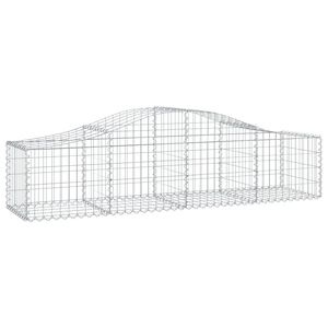 vidaXL &iacute;ves horganyzott vas gabion kos&aacute;r 200x50x40/60 cm