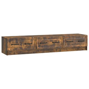vidaXL TV szekr&eacute;ny 147 x 34,5 x 27 cm F&uuml;st&ouml;s T&ouml;lgy Szerelt Fa