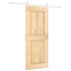 vidaXL Cs&uacute;sz&oacute; ajt&oacute; Term&eacute;szetes &eacute;s Feh&eacute;r 85 x 210 cm Szil&aacute;rd Fenyőfa