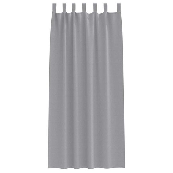 vidaXL Fekete F&uuml;gg&ouml;ny Gyűrűkkel 2 pcs Vil&aacute;gossz&uuml;rke 245 x 140 cm
