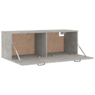 vidaXL betonszürke szerelt fa faliszekrény 100 x 36,5 x 35 cm