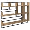 vidaXL Fali polc k&eacute;szlet 6 pcs Artisan t&ouml;lgy 100 x 25 x 30 cm Faanyag