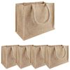 vidaXL Juta t&aacute;sk&aacute;k 5 pcs Term&eacute;szetes 26 x 22 x 14 cm 100% Tossa juta