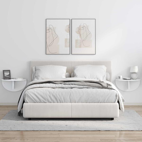 vidaXL Falpolc Magas F&eacute;nyű Feh&eacute;r 48 x 24 x 24 cm Faanyag