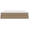 vidaXL &Aacute;gy t&aacute;rol&oacute;val &eacute;s matraccal Cappuccino 200 x 200 cm Műbőr